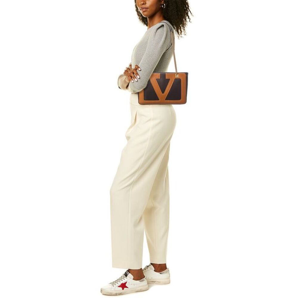 Valentino Viva Small Leather Shoulder Bag, Brown - Picture 4 of 5